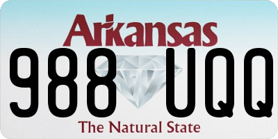 AR license plate 988UQQ