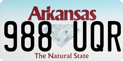 AR license plate 988UQR