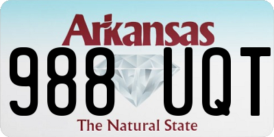 AR license plate 988UQT