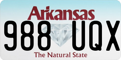AR license plate 988UQX