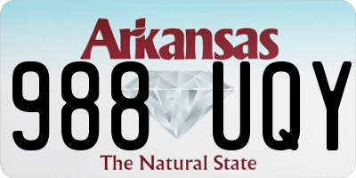AR license plate 988UQY