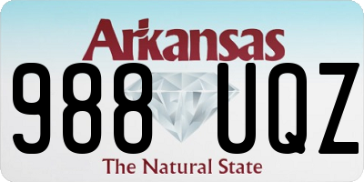 AR license plate 988UQZ