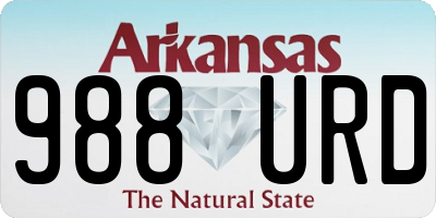 AR license plate 988URD
