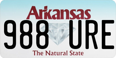 AR license plate 988URE
