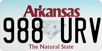 AR license plate 988URV