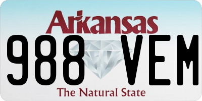 AR license plate 988VEM