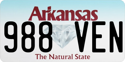AR license plate 988VEN