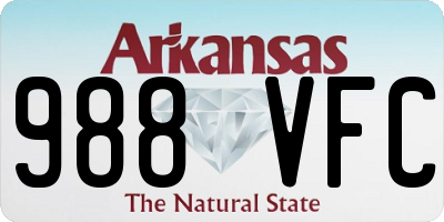 AR license plate 988VFC