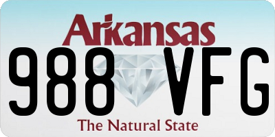 AR license plate 988VFG