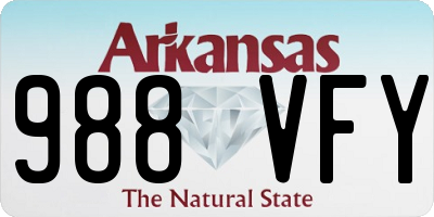 AR license plate 988VFY