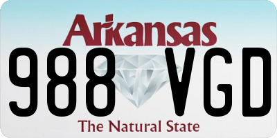 AR license plate 988VGD