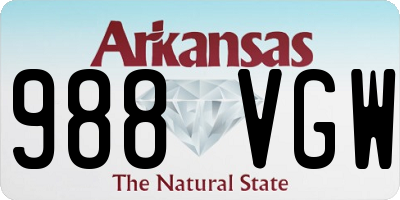 AR license plate 988VGW