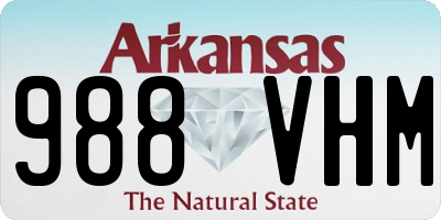 AR license plate 988VHM