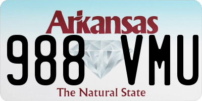 AR license plate 988VMU