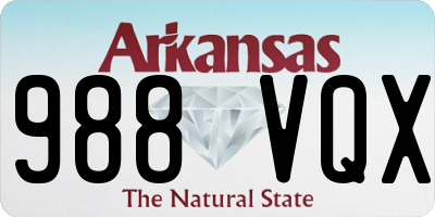 AR license plate 988VQX