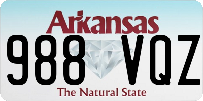 AR license plate 988VQZ