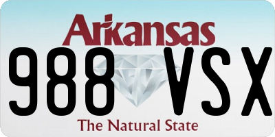 AR license plate 988VSX