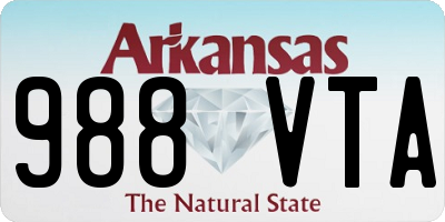 AR license plate 988VTA