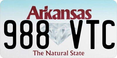 AR license plate 988VTC