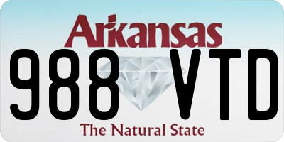 AR license plate 988VTD