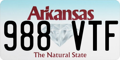 AR license plate 988VTF