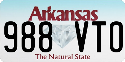 AR license plate 988VTO