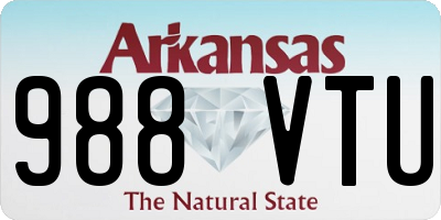 AR license plate 988VTU