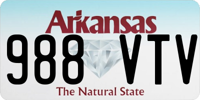 AR license plate 988VTV