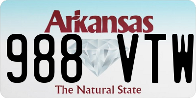 AR license plate 988VTW