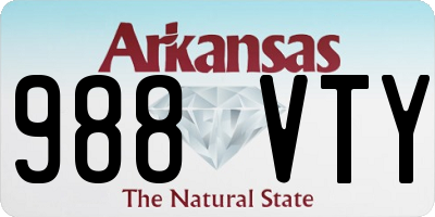 AR license plate 988VTY