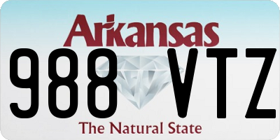 AR license plate 988VTZ