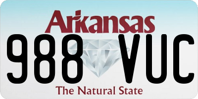 AR license plate 988VUC