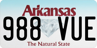 AR license plate 988VUE