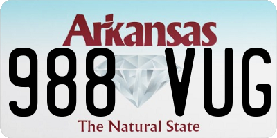 AR license plate 988VUG