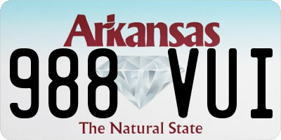 AR license plate 988VUI