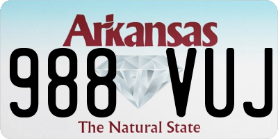 AR license plate 988VUJ