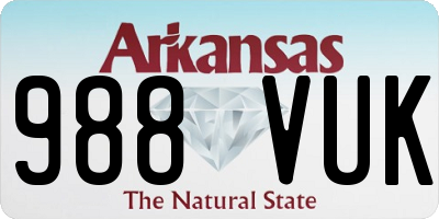 AR license plate 988VUK