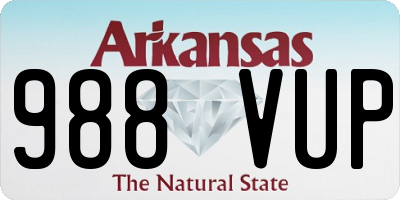 AR license plate 988VUP