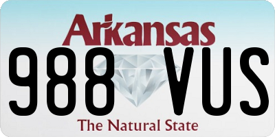 AR license plate 988VUS