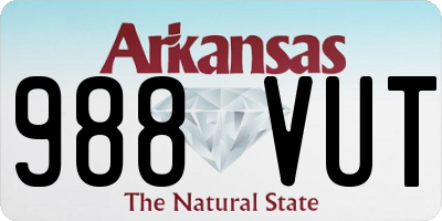 AR license plate 988VUT