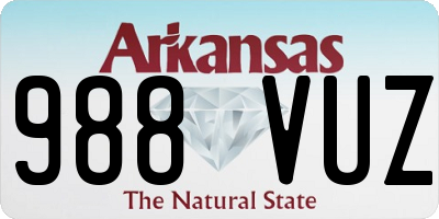 AR license plate 988VUZ