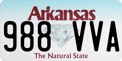 AR license plate 988VVA