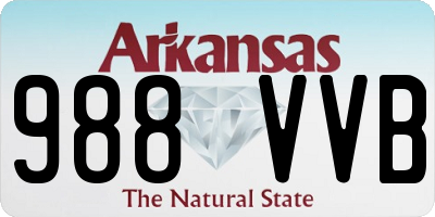 AR license plate 988VVB