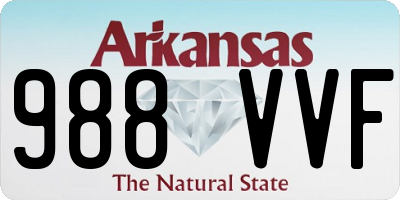 AR license plate 988VVF