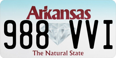 AR license plate 988VVI