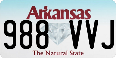 AR license plate 988VVJ