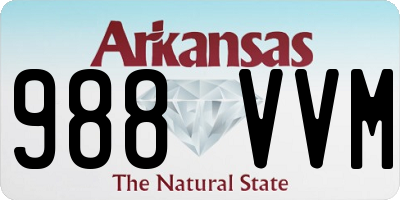 AR license plate 988VVM