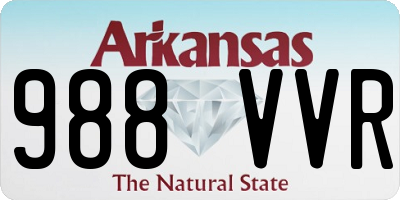 AR license plate 988VVR