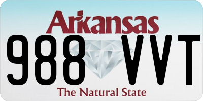 AR license plate 988VVT