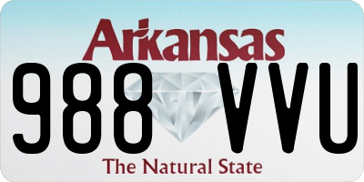 AR license plate 988VVU